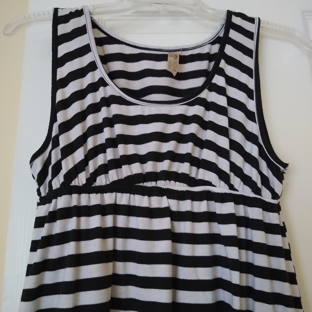 Black and White striped dress